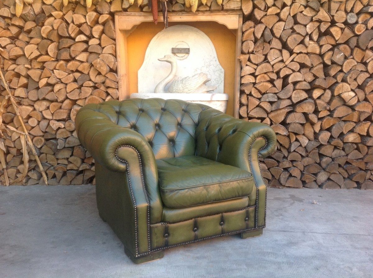 Original vintage English Chesterfield living room in genuine green leather foto04-04-150939131.jpg