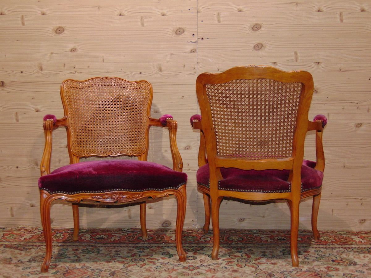 Armchairs in velvet and Vienna straw 1809.....jpg