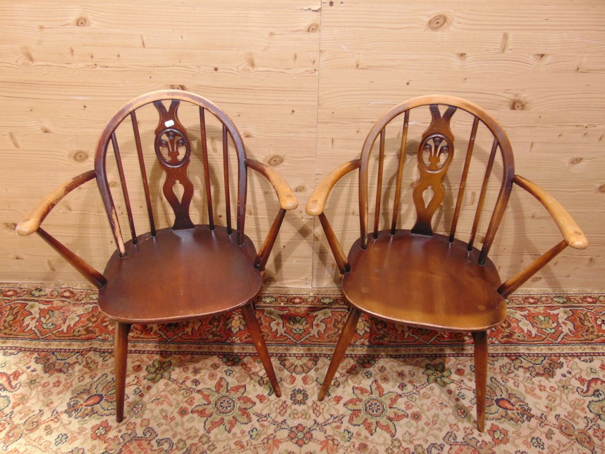 Ercol chairs with armrests 1850..jpg