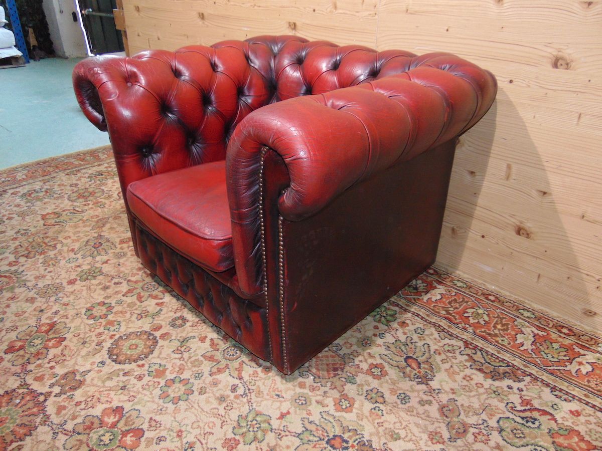 English Chesterfield armchair 1908....jpg