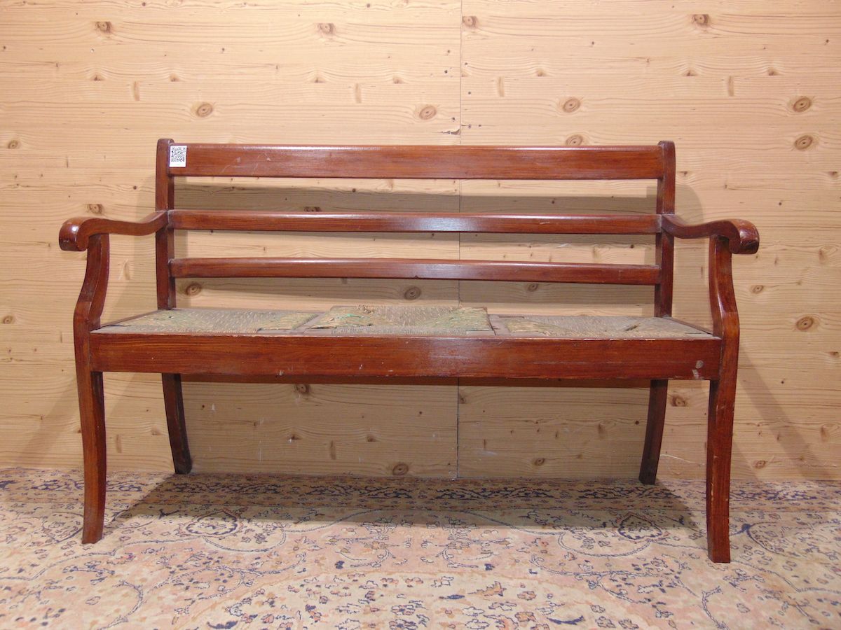 Walnut bench with Vienna straw seat 1940.jpg
