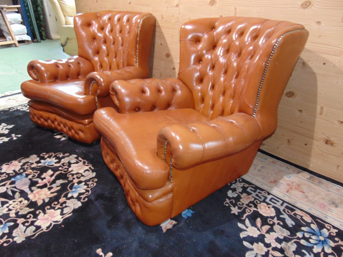 Pair of Chesterfield Monk armchairs 2040....jpg